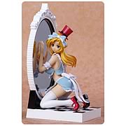 Fairy Tale Figure Alice in Mirror World Blue Dress Statue